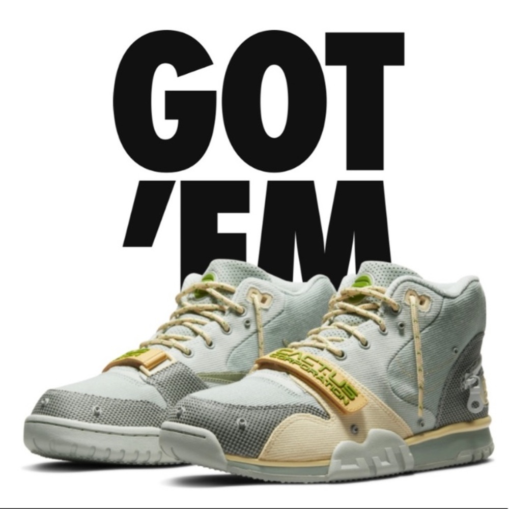 Nike Air Trainer 1 SP CJ Travis Scott Cactus Jack Grey Haze Size 10